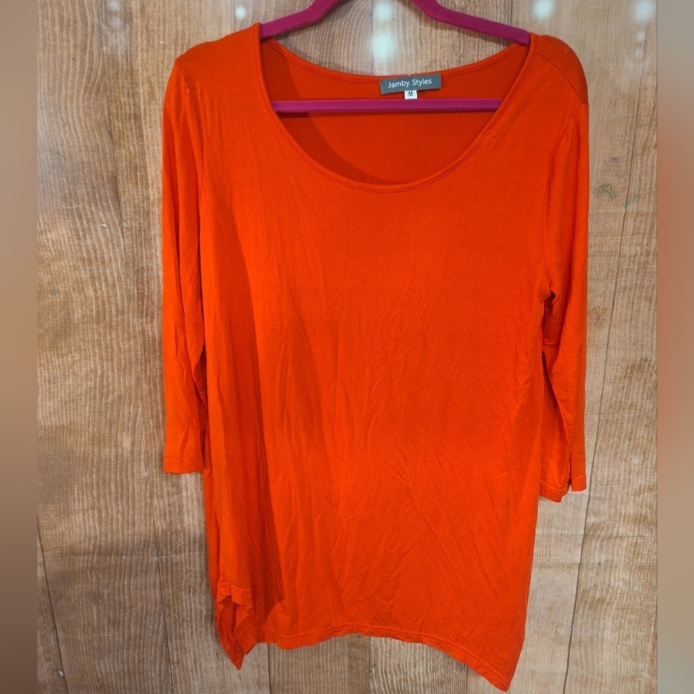 JAMBY STYLES RED BLOUSE SIZE MEDIUM